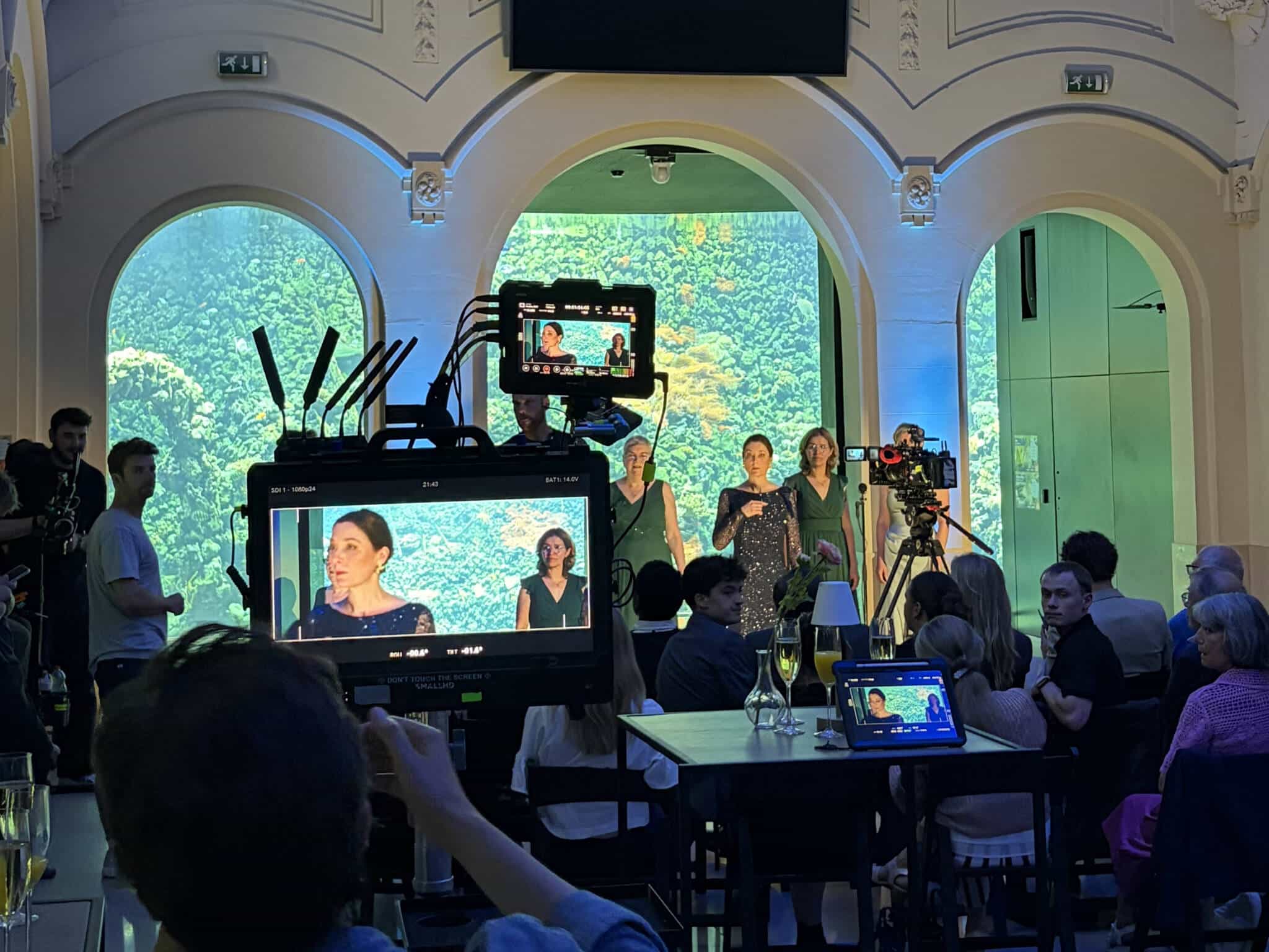 monitor op een filmset