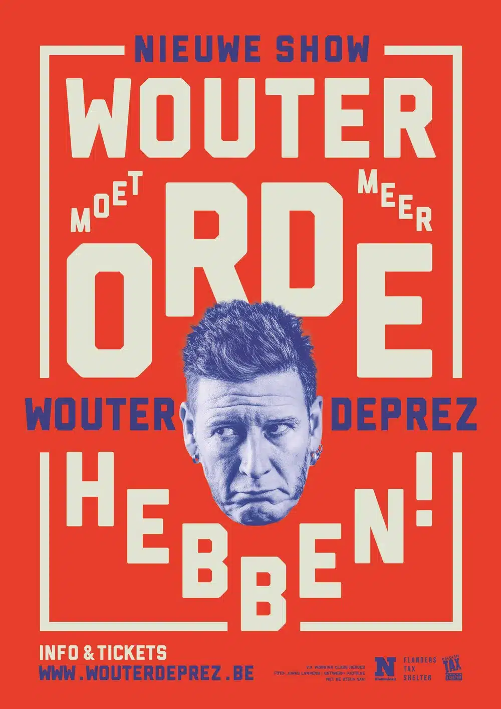 WD+-+Wouter+moet+meer+orde+hebben+-+Affiche+SCHERM+rood Wouter Deprez – Wouter moet meer orde hebben!